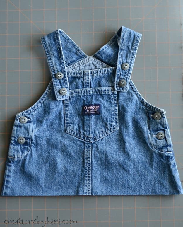 Girls skirt made out of upcycled overalls