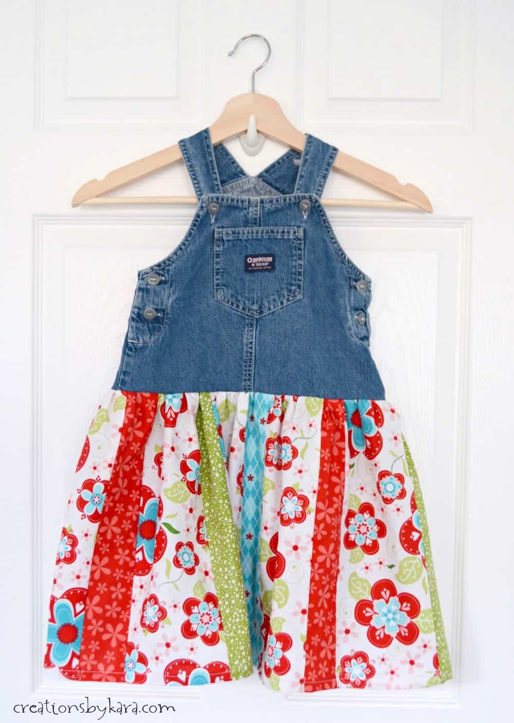 Denim Jumper Twirl Skirt Tutorial - Creations by Kara