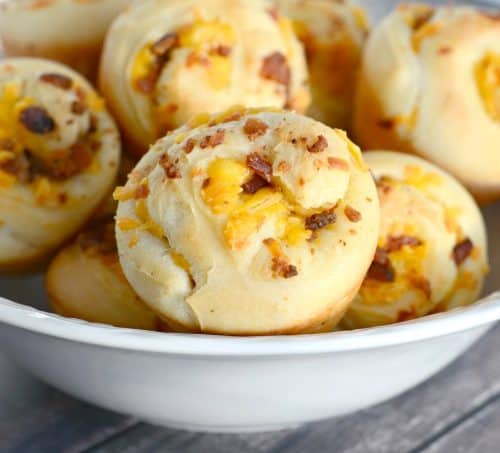 Serve these savory Bacon Cheese Rolls with a bowl of soup for a hearty and delicious winter dinner!