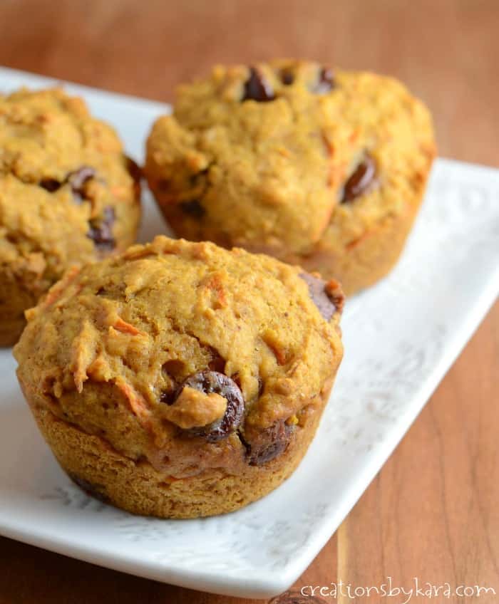 Healthy Pumpkin Muffins made with whole wheat and honey. These muffins are delicious!