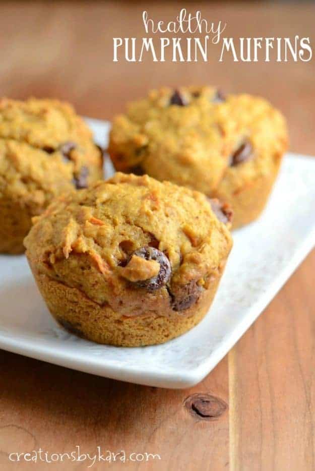 Recipe for healthy Pumpkin Muffins that also happen to be delicious!