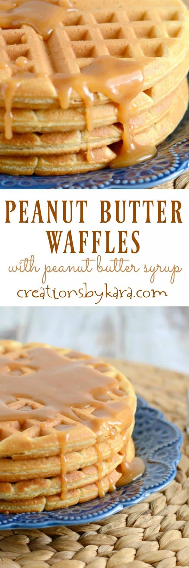 peanut butter waffles tall pinterest pin