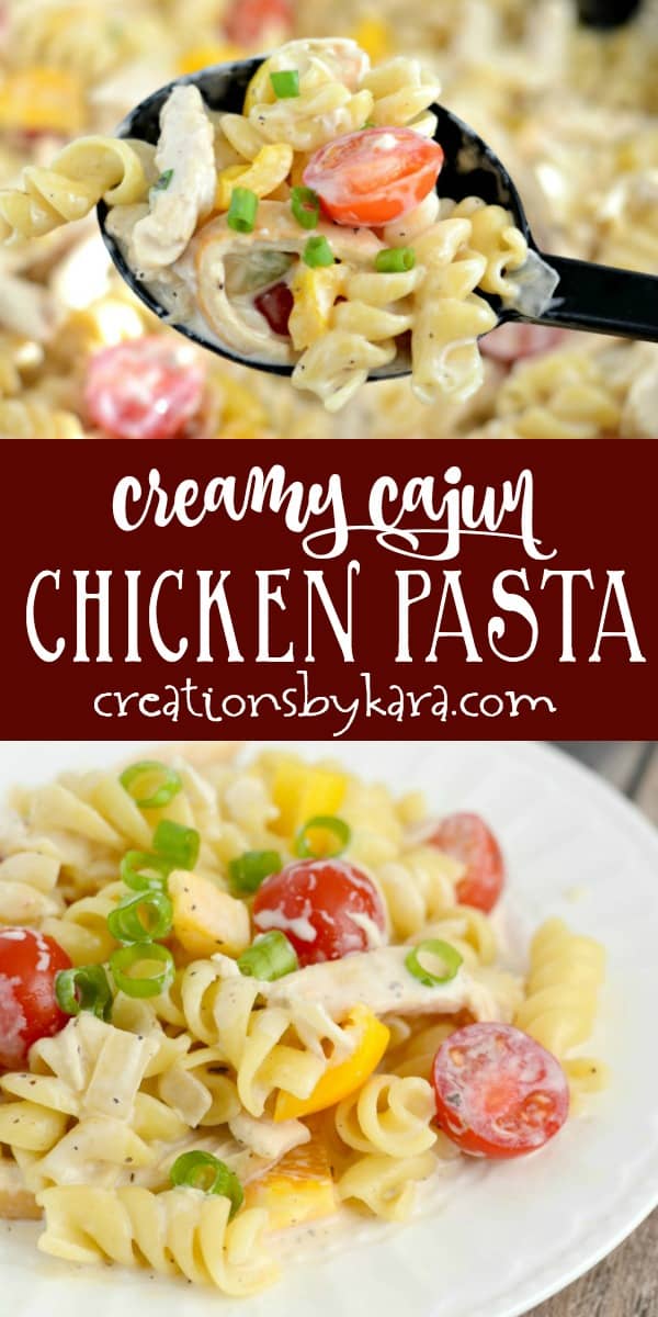 creamy cajun chicken recipe collage