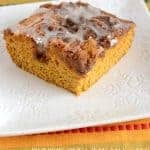 Pockets of cinnamon sugar make this Pumpkin Cinnamon Roll Cake one of the best pumpkin cakes you will ever eat!