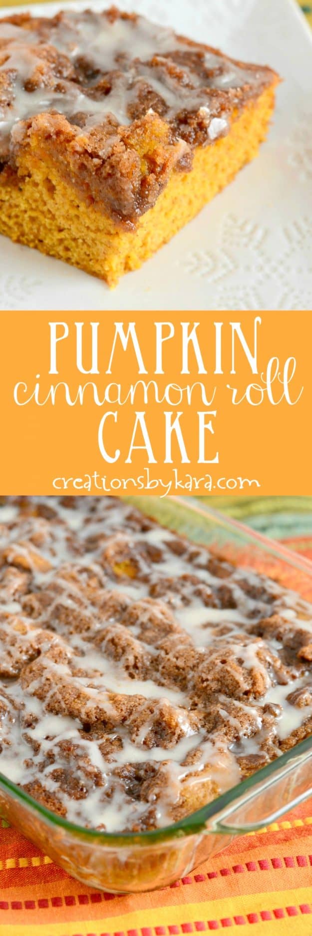 Pumpkin Cinnamon Roll Cake Recipe - Creations by Kara