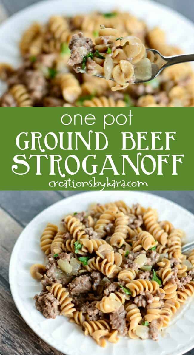 Ground Beef Stroganoff recipe collage