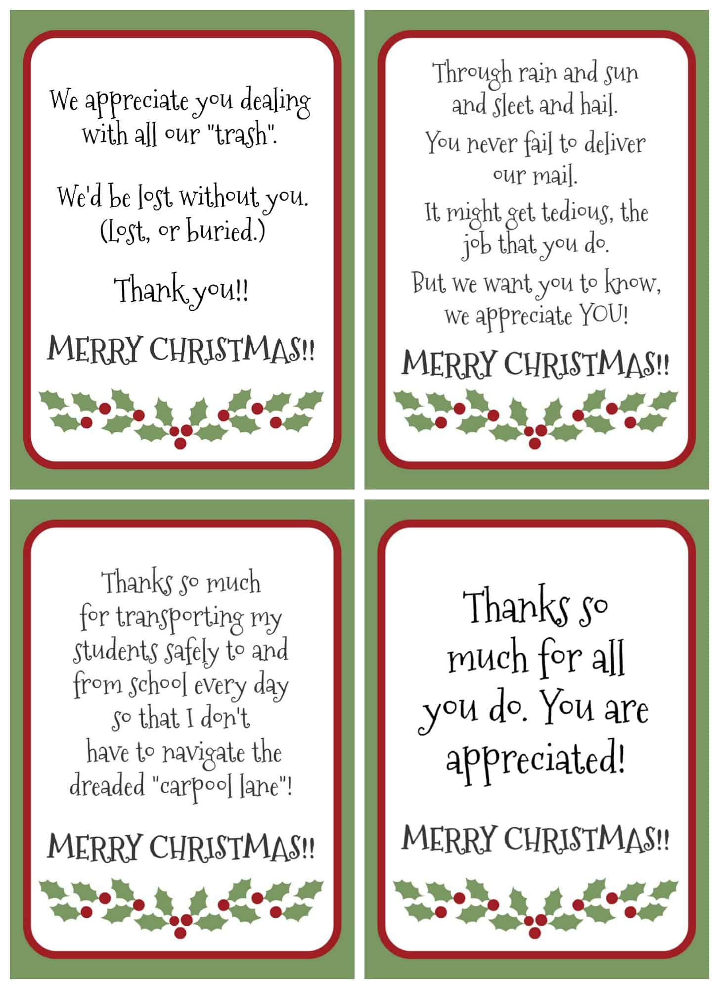 Free Printable Christmas Tags - U Create