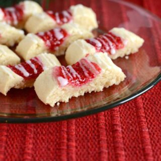 Buttery Glazed Raspberry Ribbon Cookies - Creations by Kara
