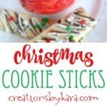 Chocolate Drizzled Christmas Cookie Sticks are perfect for dunking in your hot cocoa or coffee. An easy Christmas cookie recipe that everyone loves.
