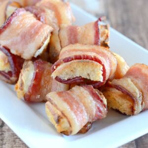 These 3 ingredient bacon appetizers will be a hit at any party. A perfect appetizer that is always a crowd pleaser.