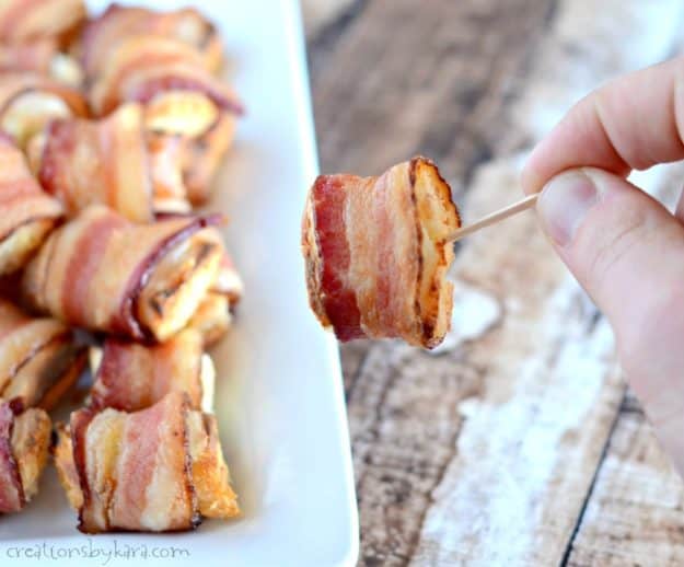 bacon bite on a toothpick