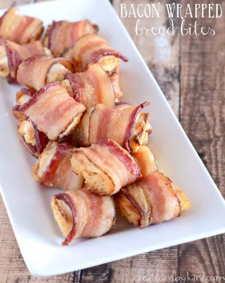 Easy Bacon Wrapped Bread Bite Appetizers
