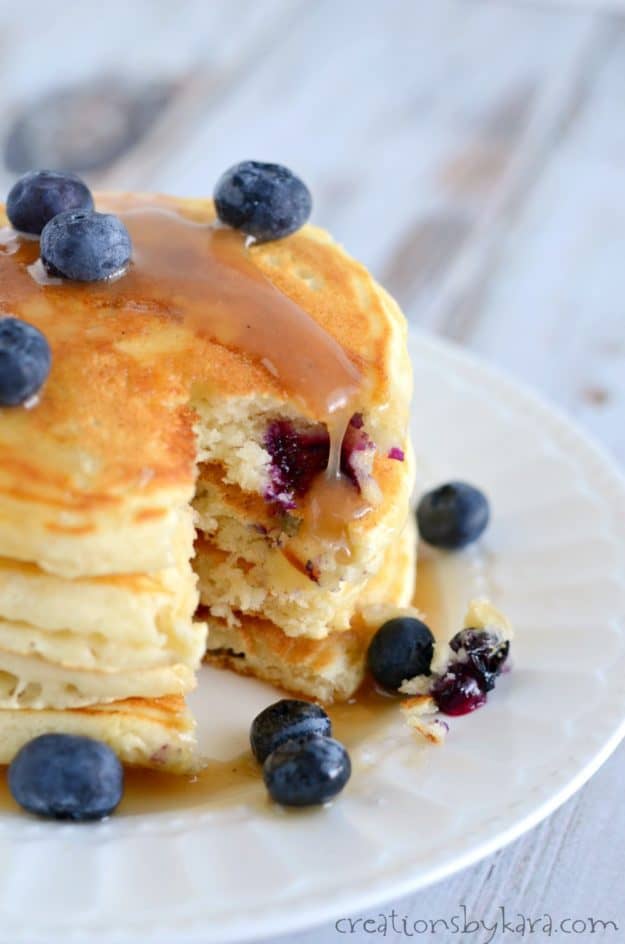Made from scratch Blueberry Pancakes recipe