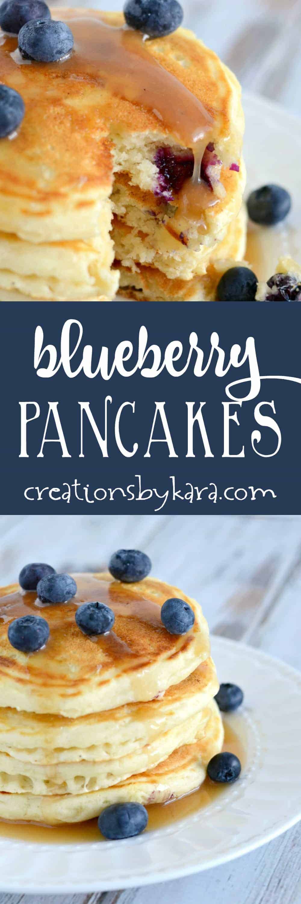 Made From Scratch Blueberry Pancakes Recipe Creations by Kara