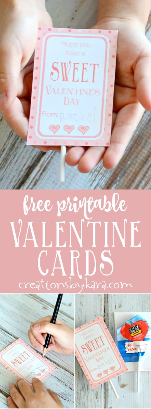 free printable pink valentine cards collage