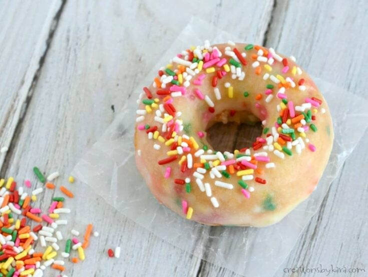 Baked Funfetti Donuts - these fun and colorful baked donuts are easy to make, and so yummy!