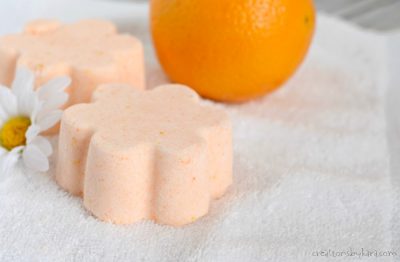 How to make your own bath bombs at home. DIY orange bath bombs make great gifts!