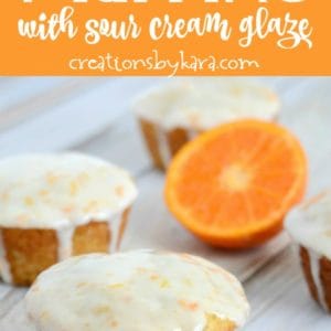sour cream glazed banana orange muffins