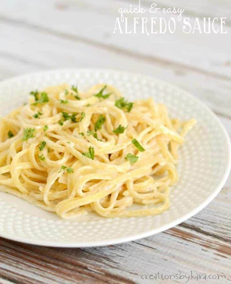 Quick and easy Alfredo Sauce - with a few simple ingredients, you can have dinner on the table in minutes! Easy and delicious pasta.