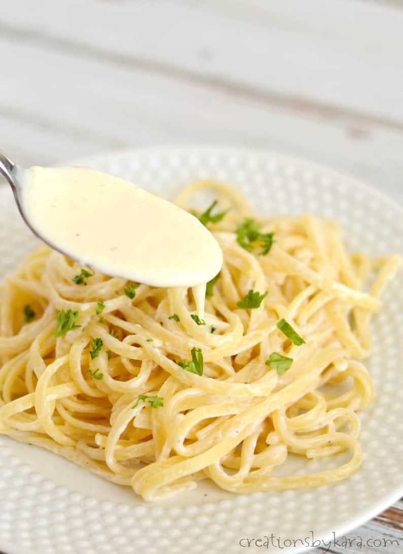 This easy Alfredo Sauce proves that sometimes simple is best. An easy dinner recipe that everyone loves!