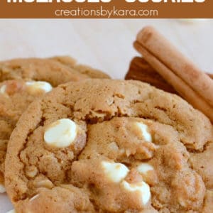 molasses cookies with white chocolate