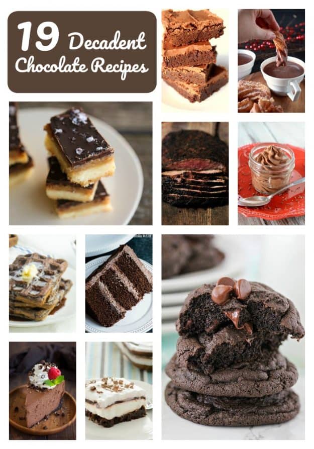 19 decadent chocolate recipes collage