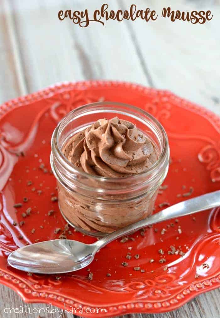 Easy Chocolate Mousse (3 Ingredient) - Creations by Kara