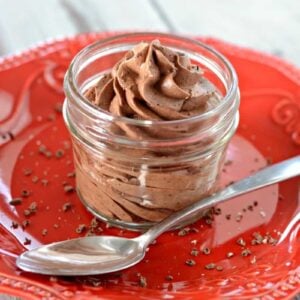 Easy 3 ingredient chocolate mousse. A simple but decadent dessert recipe.