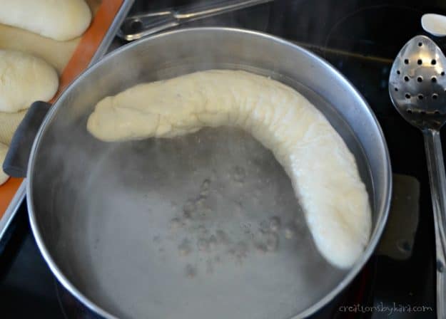 boiling pretzel bite dough