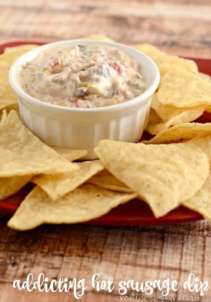 Addicting hot sausage dip -this slightly spicy dip isn't pretty, but no one can resist it!