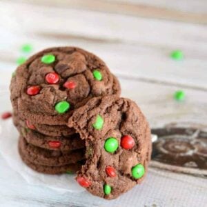 Chocolate M&M Cookies - these chocolate cookies are perfect for Christmas or any other holiday!