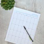 Need help organizing? Use this free printable 2018 calendar to get back on track!