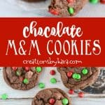 M&M chocolate cookies