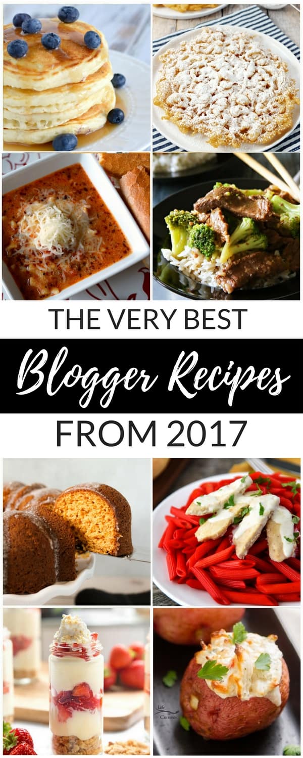 Top recipes of 2017 from 16 foodie bloggers. Most popular recipes, reader favorite recipes.