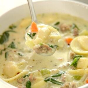 Make this creamy Sausage Tortellini Soup to warm you up on winter evenings.