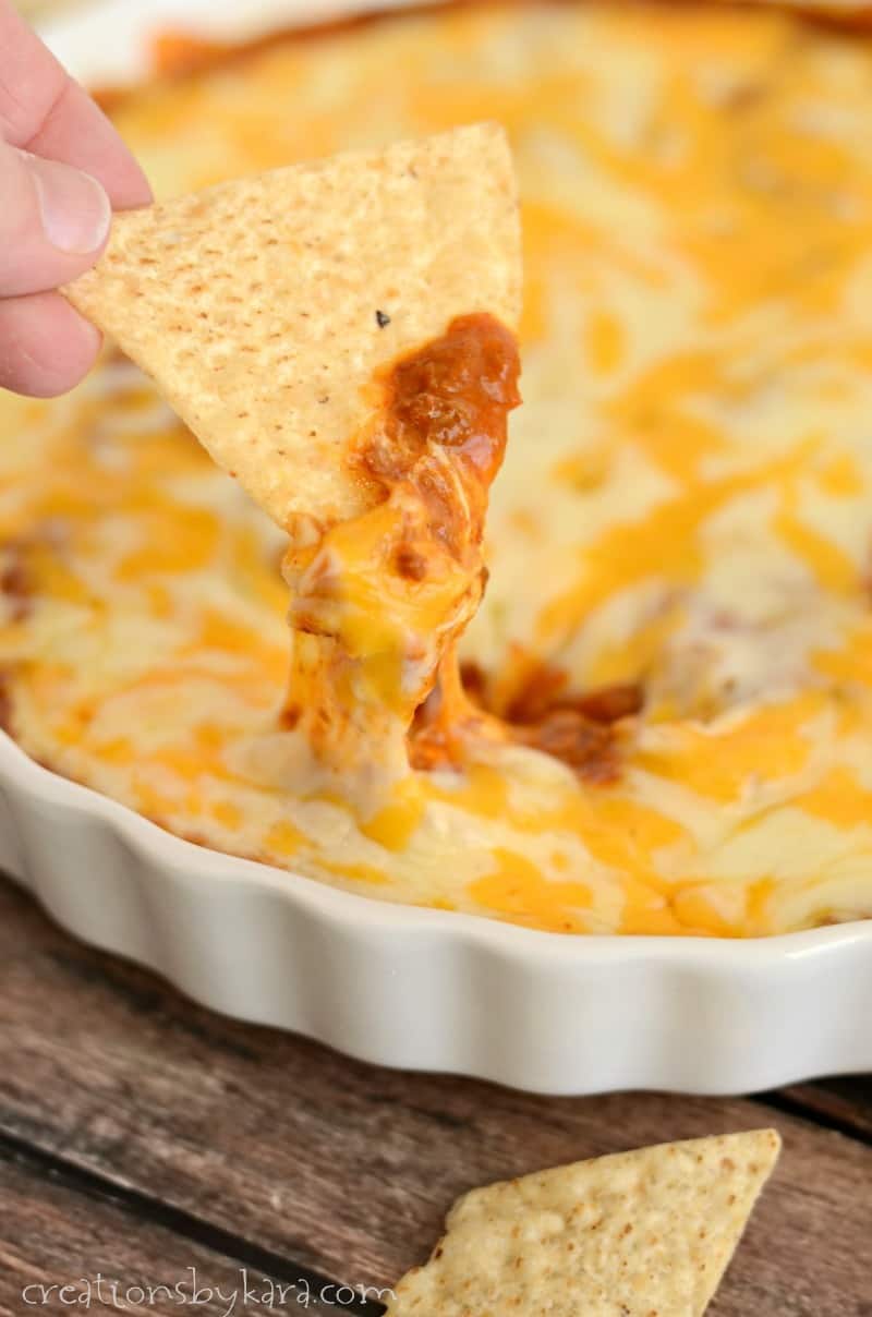 Easy Chili Cheese Dip - Creations by Kara