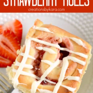 cream cheese strawberry rolls Pinterest Pin