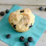Give these Sour Cream Blueberry Muffins a try. A delicious muffin recipe! #blueberrymuffin