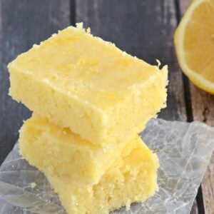 Lemon fans will love these soft and chewy lemon brownie squares