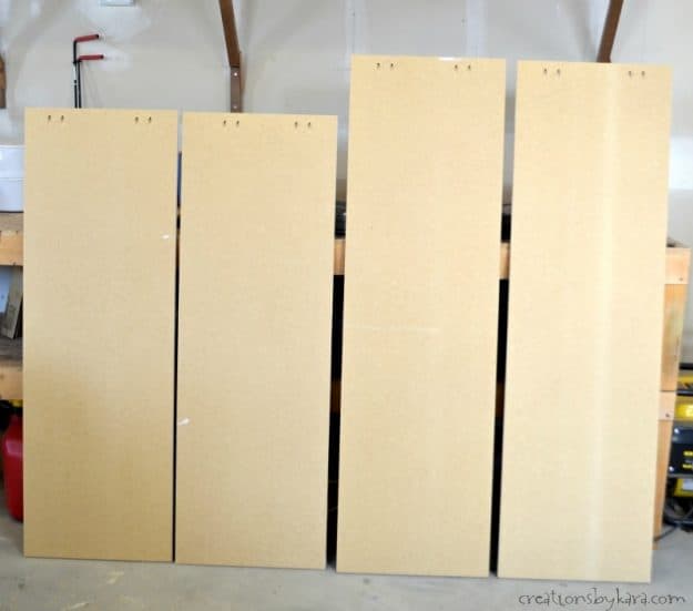 pocket holes in bench pieces for mudroom bench