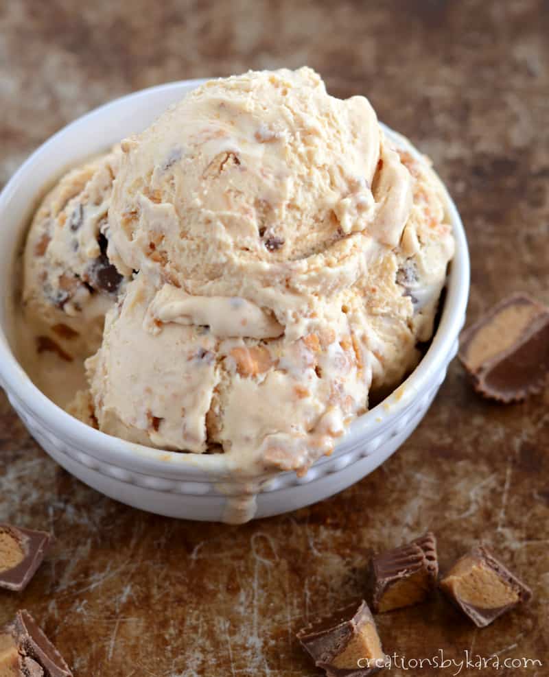 recipe for Reese's peanut butter cup ice cream
