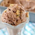 Recipe for rich and creamy chocolate cookie dough ice cream - chocolate ice cream with chunks of eggless cookie dough