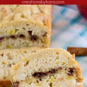 apple bread with cinnamon swirl