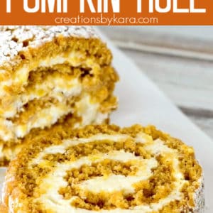 pumpkin roll with cream cheese filling pinterest pin