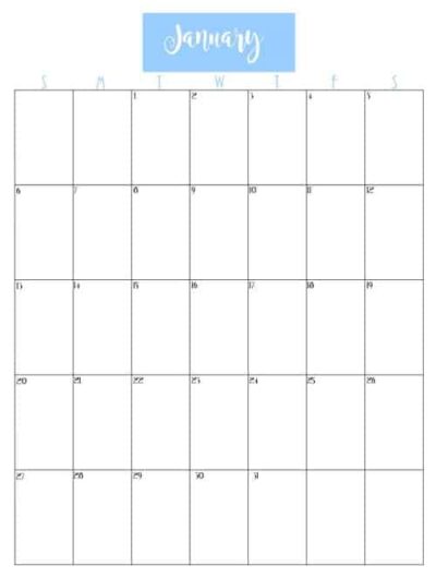Free Printable 2019 Calendar - Creations by Kara