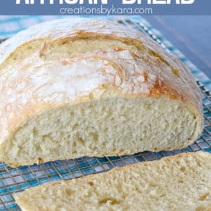 easy artisan bread recipe collage