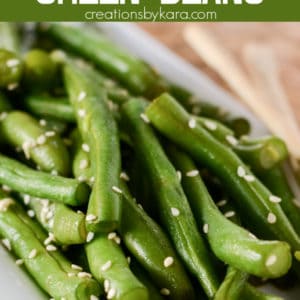 sesame green beans recipe collage