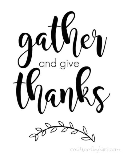 Gather and Give Thanks Farmhouse Printable - Creations by Kara