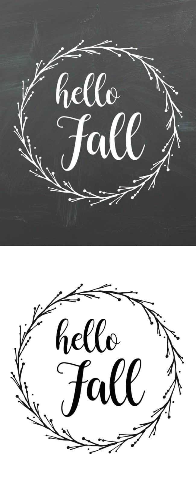 Hello Farmhouse Sign in Black and White Wreath Obsessed
