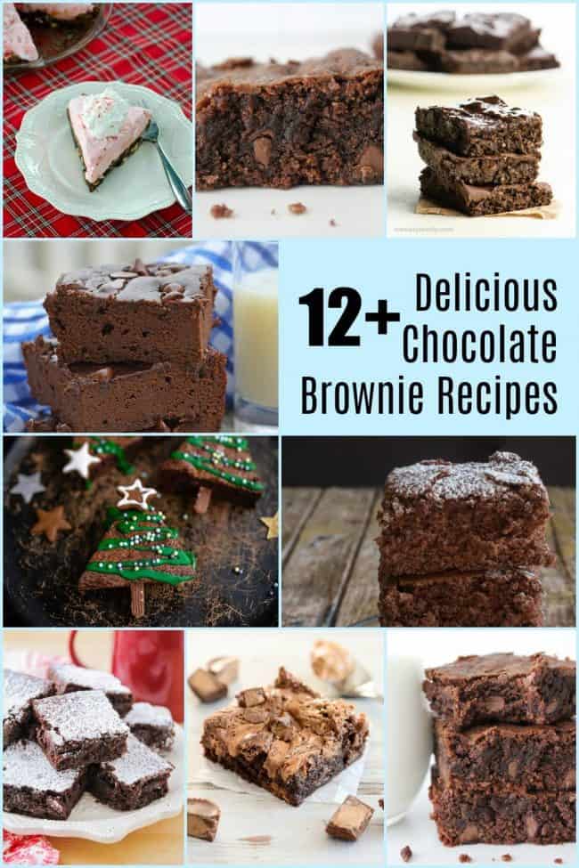 12 brownies recipe collage